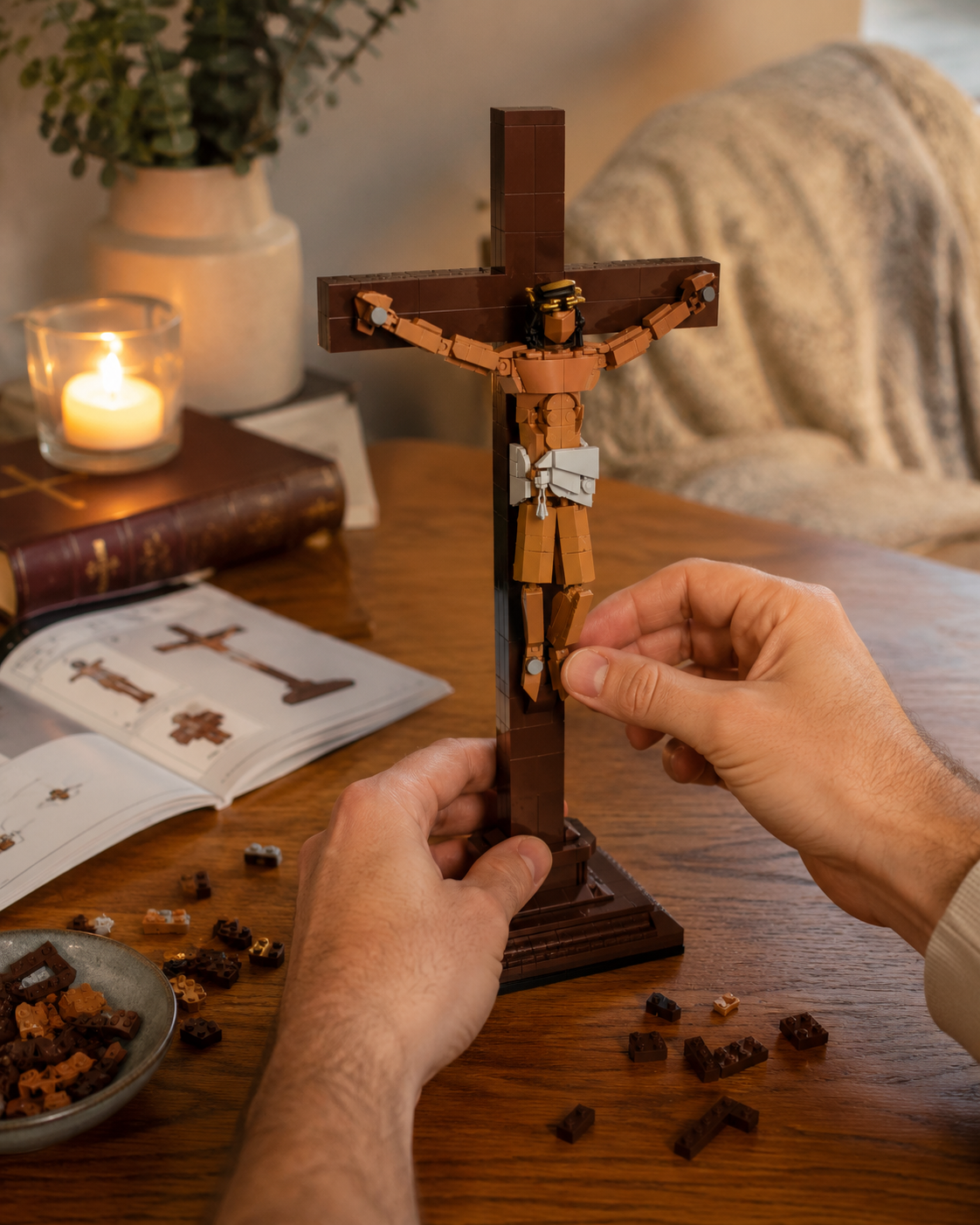 Jesus am Kreuz Klemmbaustein-Set – 588 Teile
