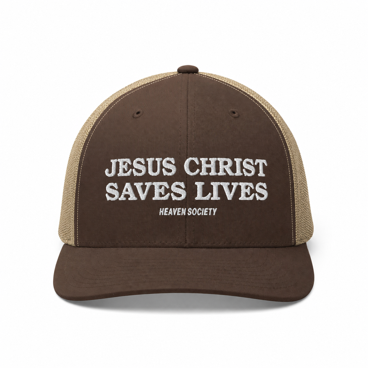 Jesus Christ Saves Lives Trucker Cap