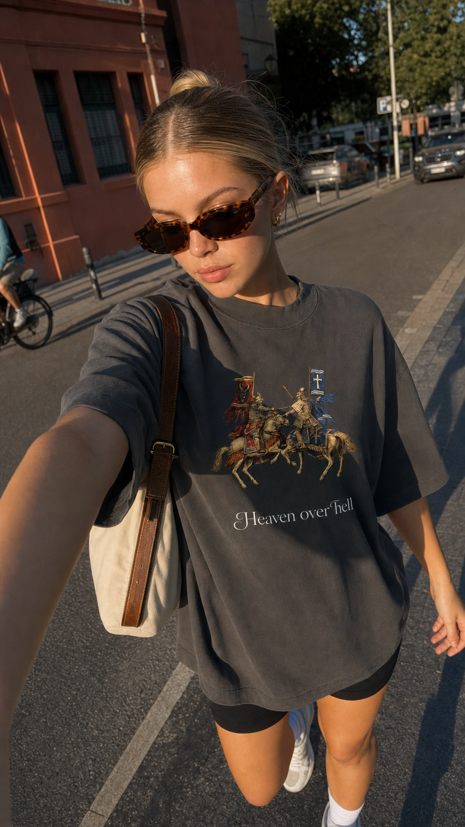 Heaven over Hell Boxy Tee – Vintage Black