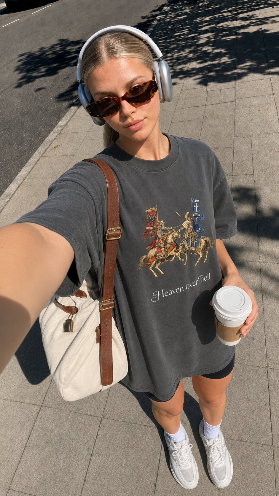 Heaven over Hell Boxy Tee – Vintage Black