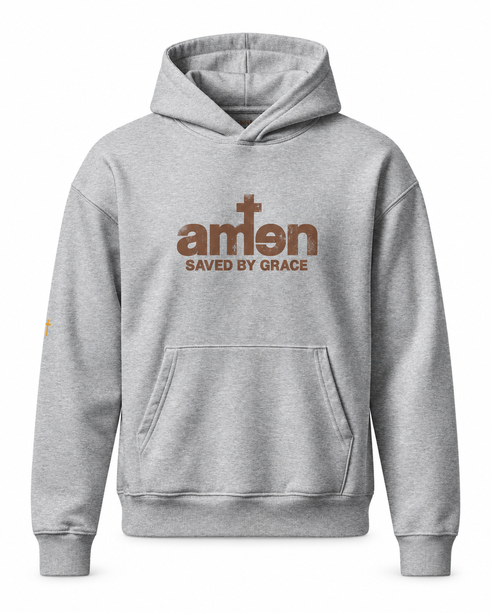 Amen Hoodie – Grau meliert