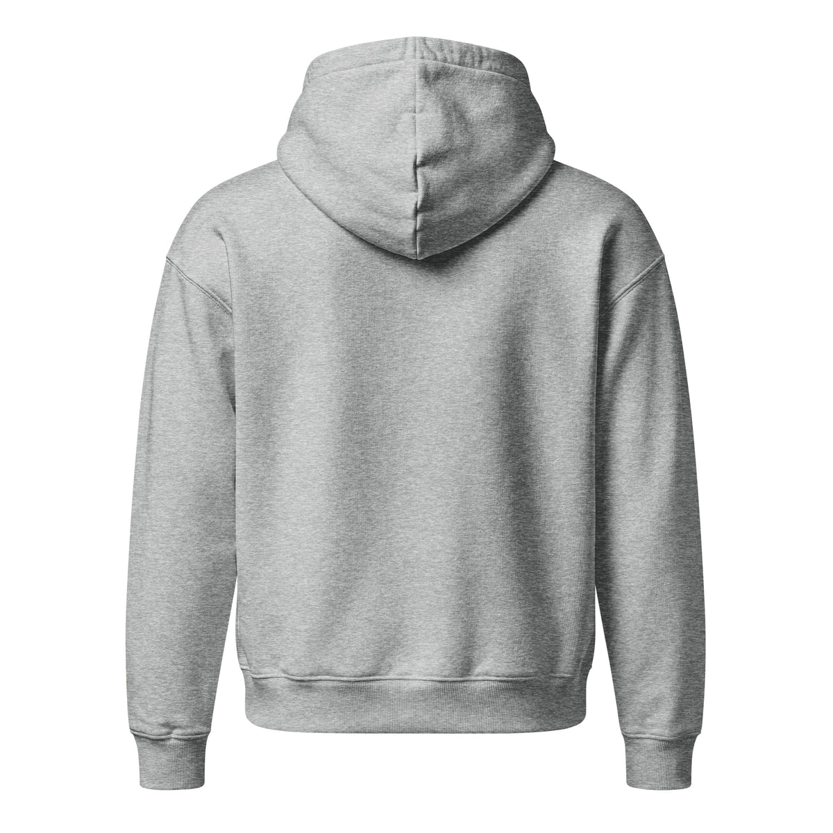 Held by His Love Relaxed Hoodie in Heather Grey, back view