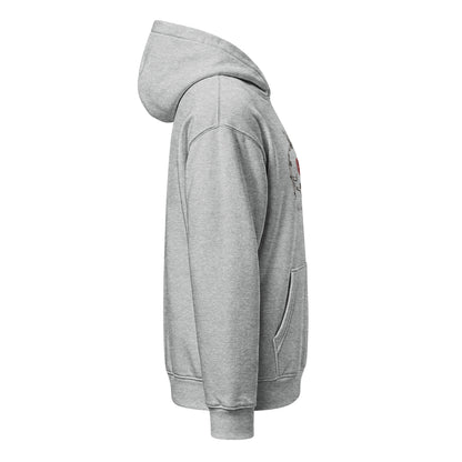Held by His Love Relaxed Hoodie in Heather Grey, right side view