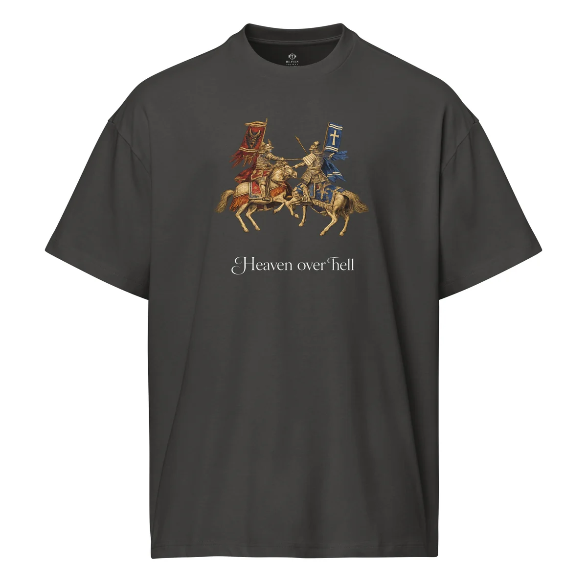 Heaven over Hell Boxy Tee – Vintage Black