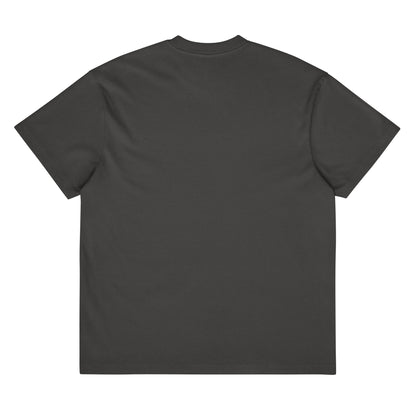 No Luck, All God Boxy T-Shirt — Vintage Black. Plain back view.
