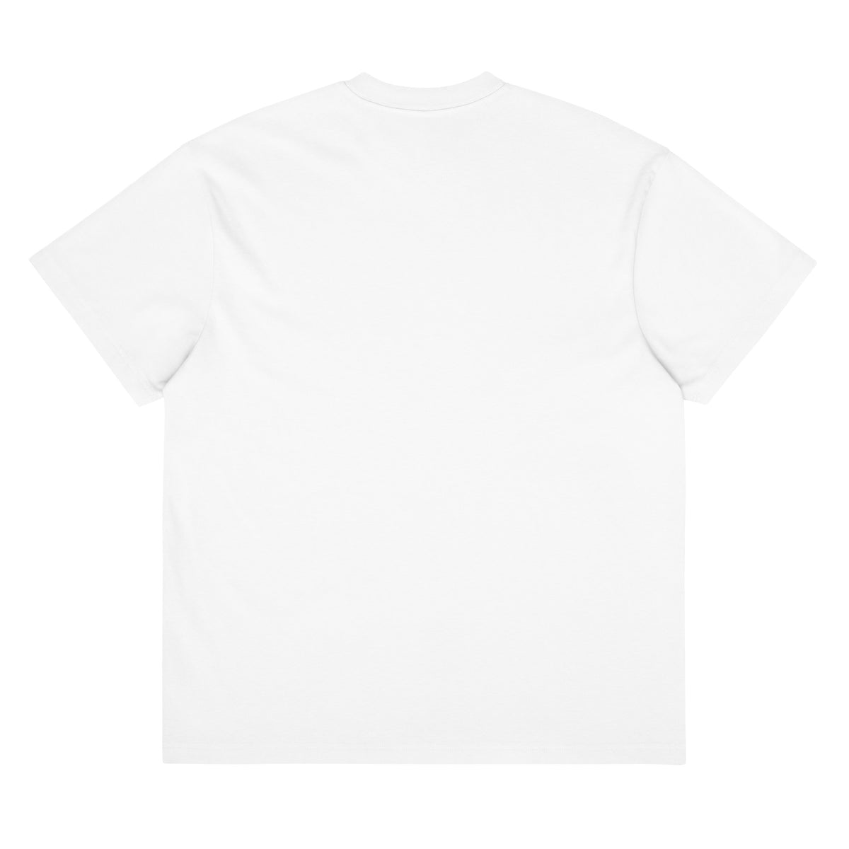 Grace Boxy T-Shirt — White. Plain back view.