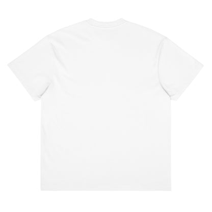 Grace Boxy T-Shirt — White. Plain back view.