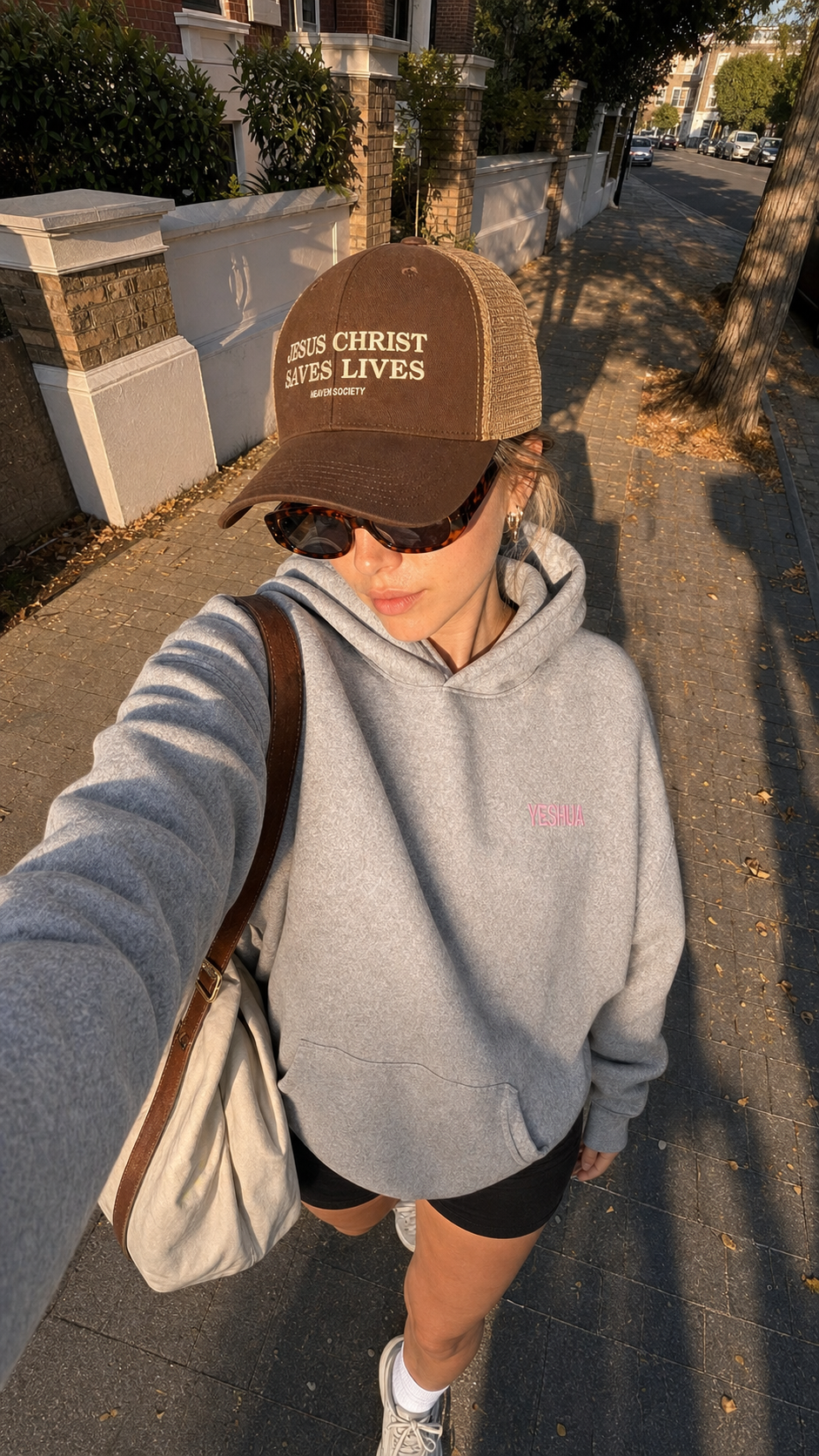 YESHUA Oversized Hoodie – Athletic Heather
