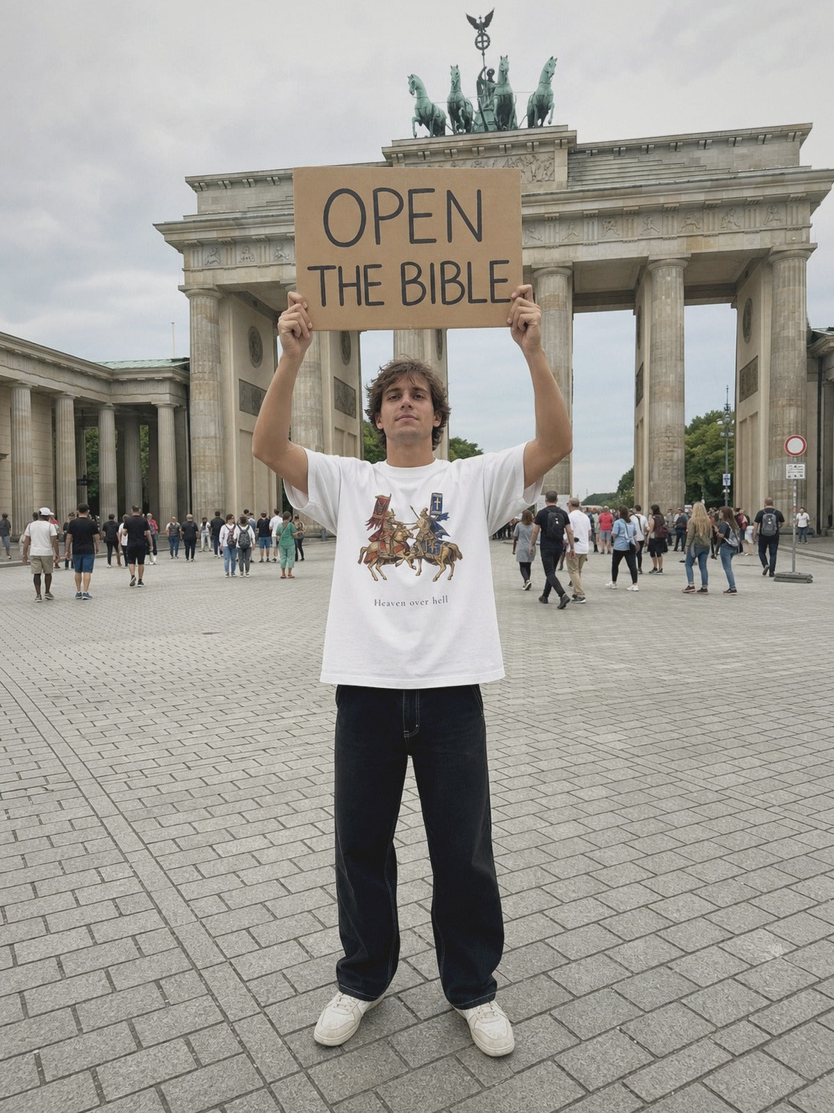 Heaven Society „Heaven over Hell“ Boxy Tee – White Bild 2