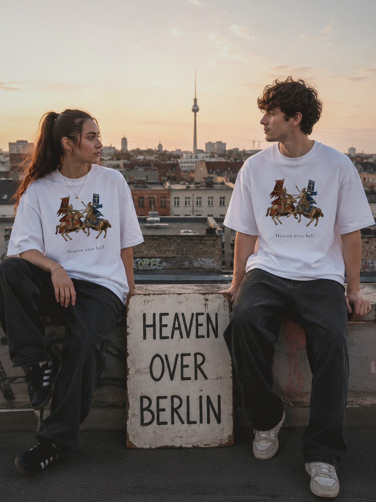 Heaven Society „Heaven over Hell“ Boxy Tee – White Bild 3
