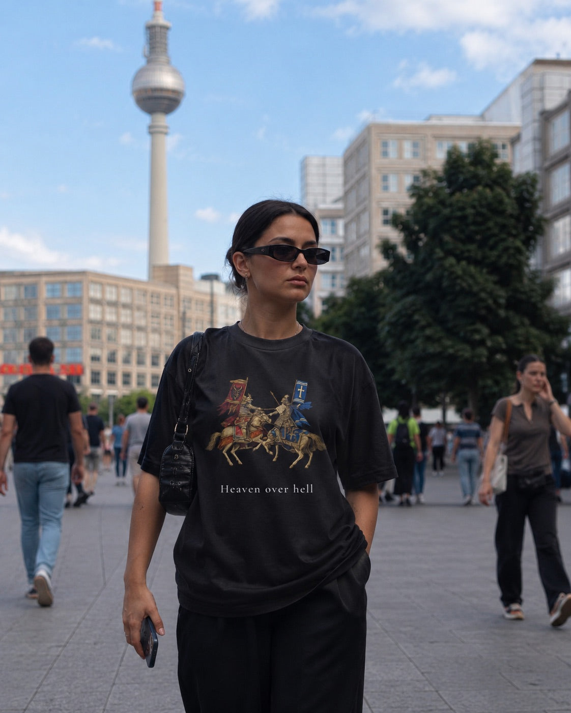 Heaven over Hell Boxy Tee Black